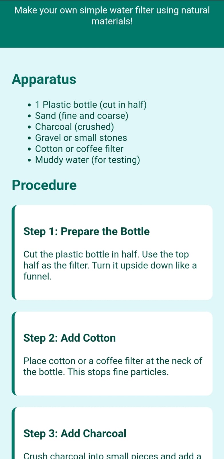 Make a Water Filter